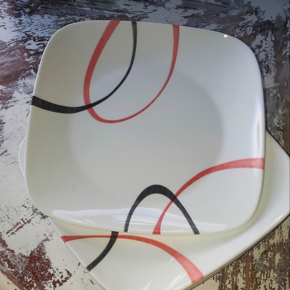 Correlle 8  square salad plates